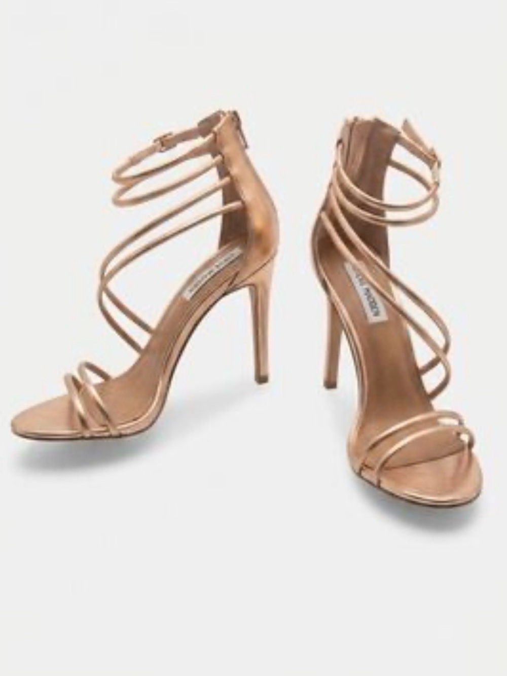 Steve Madden Rose Gold Strappy Stiletto Heels